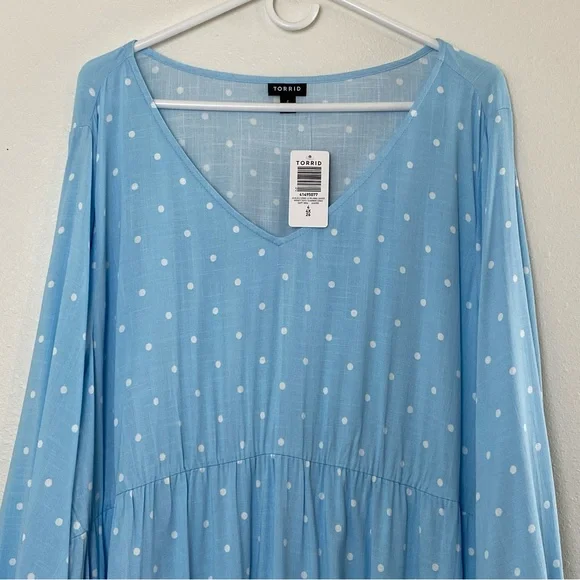 Torrid Lenny Long Sleeve Voluminous Skater Dress - 4 - Picture 2 of 16